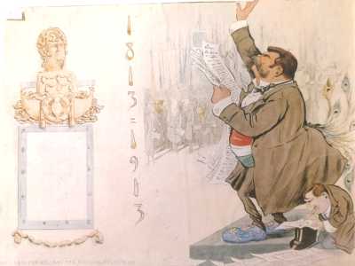 E ancora il sindaco Sabino Fiorese (con ai piedi il giornalista Raffaele Gorjux) che inaugura busto e lapide a Murat nel centenario dell�omonimo quartiere